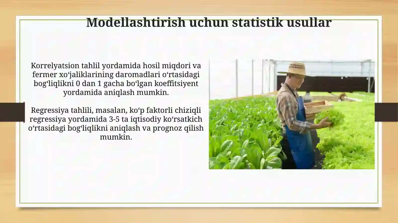 Hududlarda fermer xo'jaliklarining iqtisodiy rivojlanish ko'rsatkichlarini modellashtirish 4