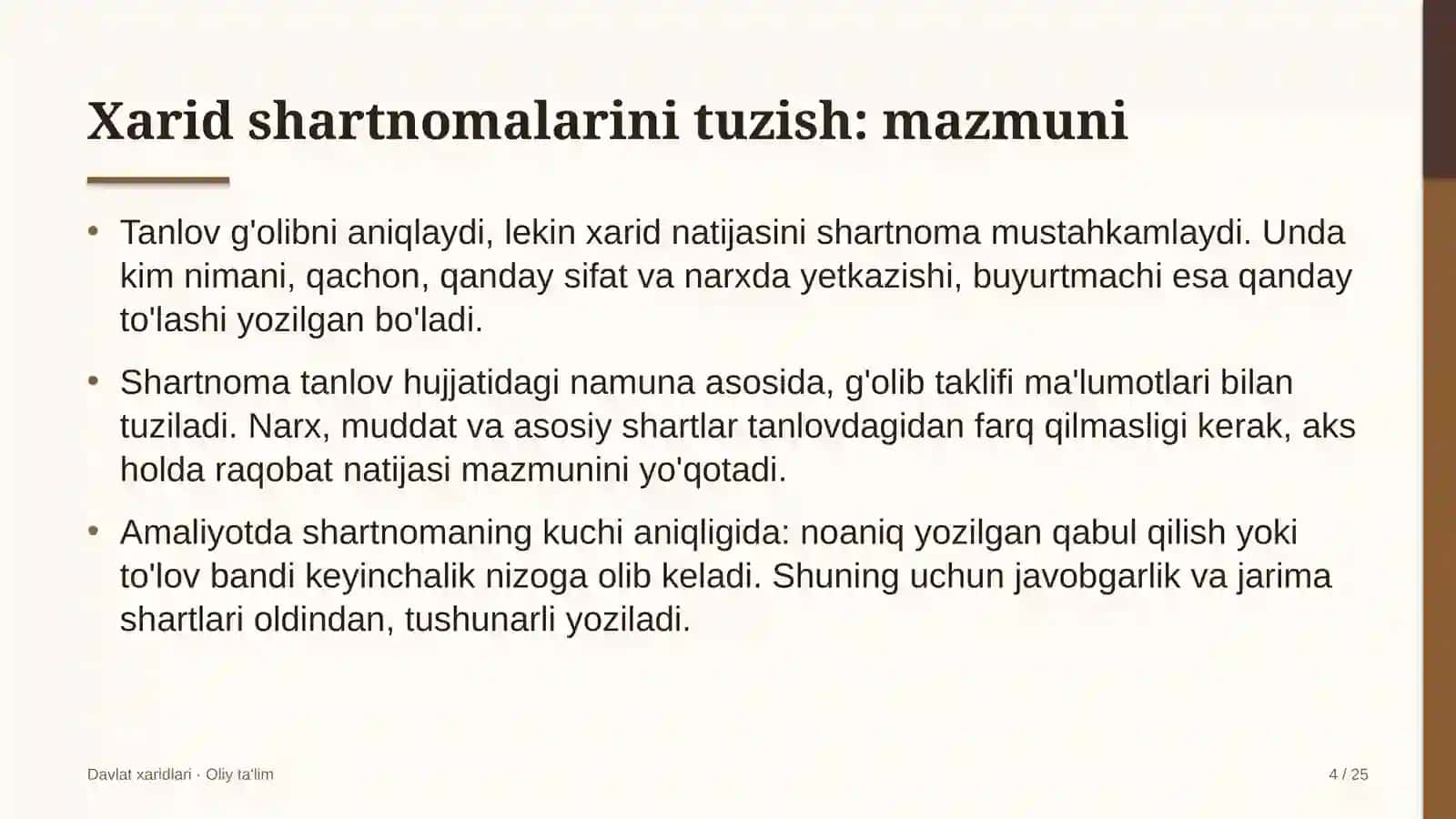 dilerlik tarmoqlarida xarid shartnomalarini tuzish 7097 4