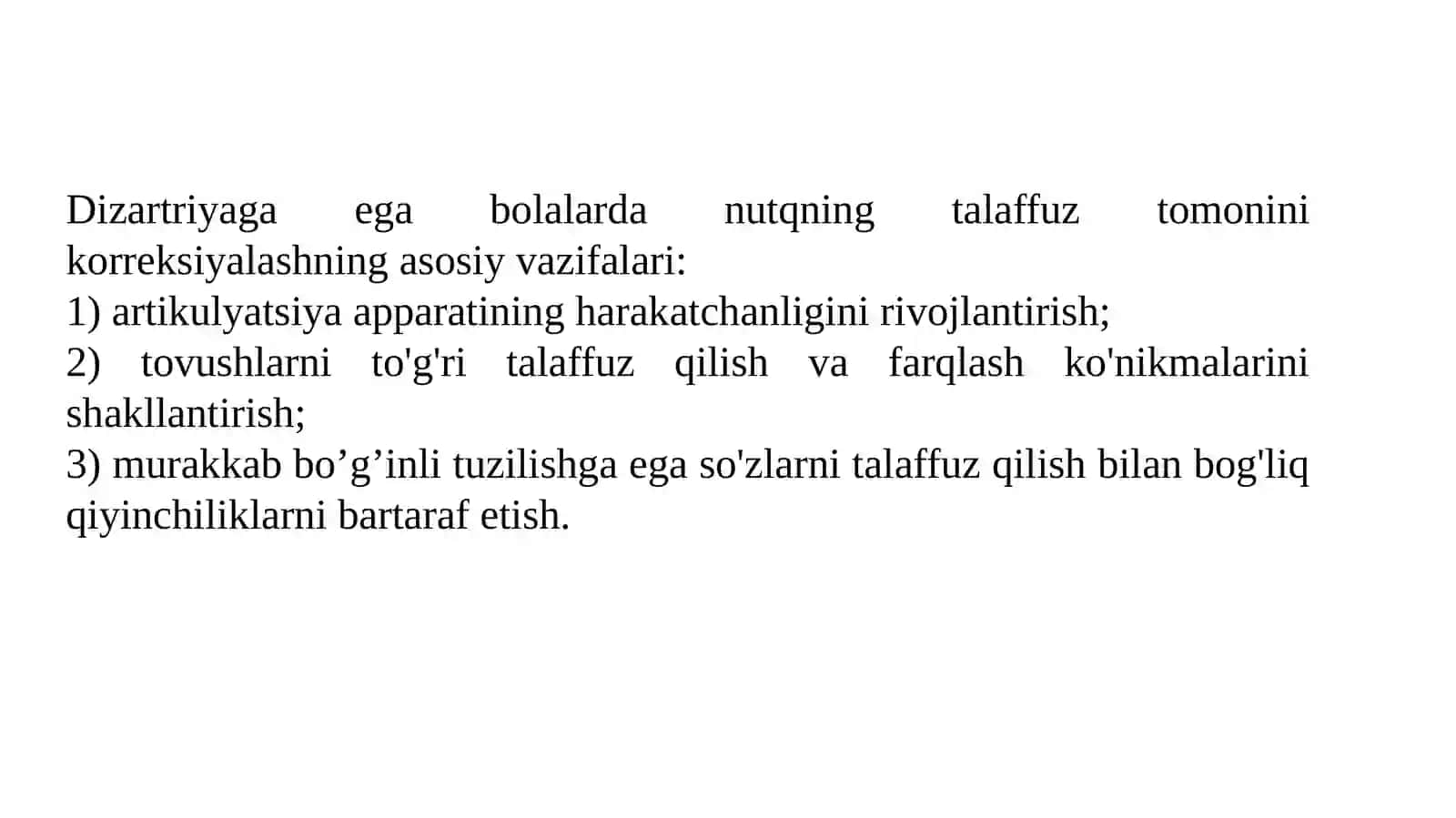 Dizartriyatovushlartalaffuzinikorreksiyalashningо‘zigaxosxususiyatlari 4