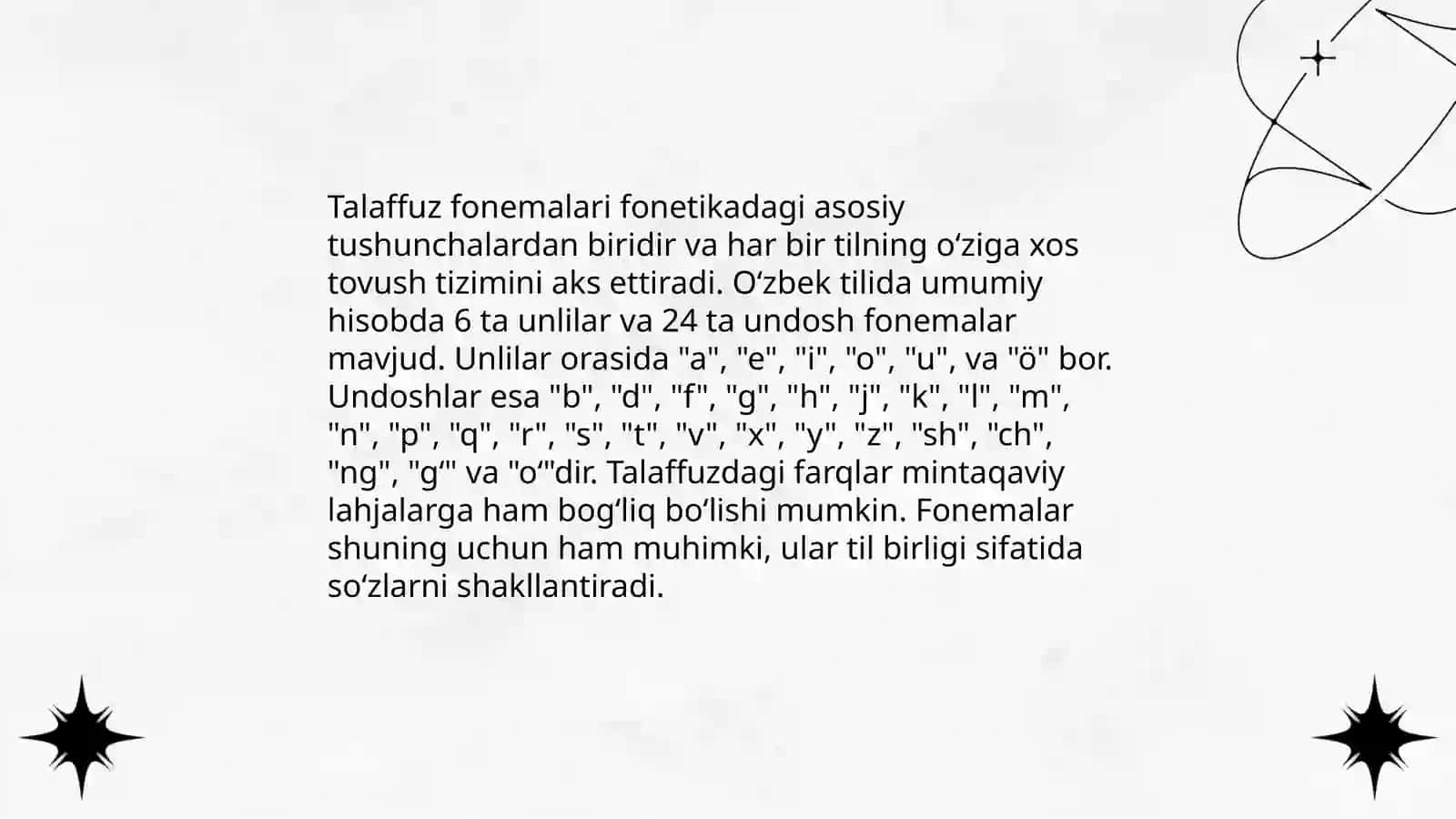 Karlarni talaffuzga órgatishning umumiy asoslari 4