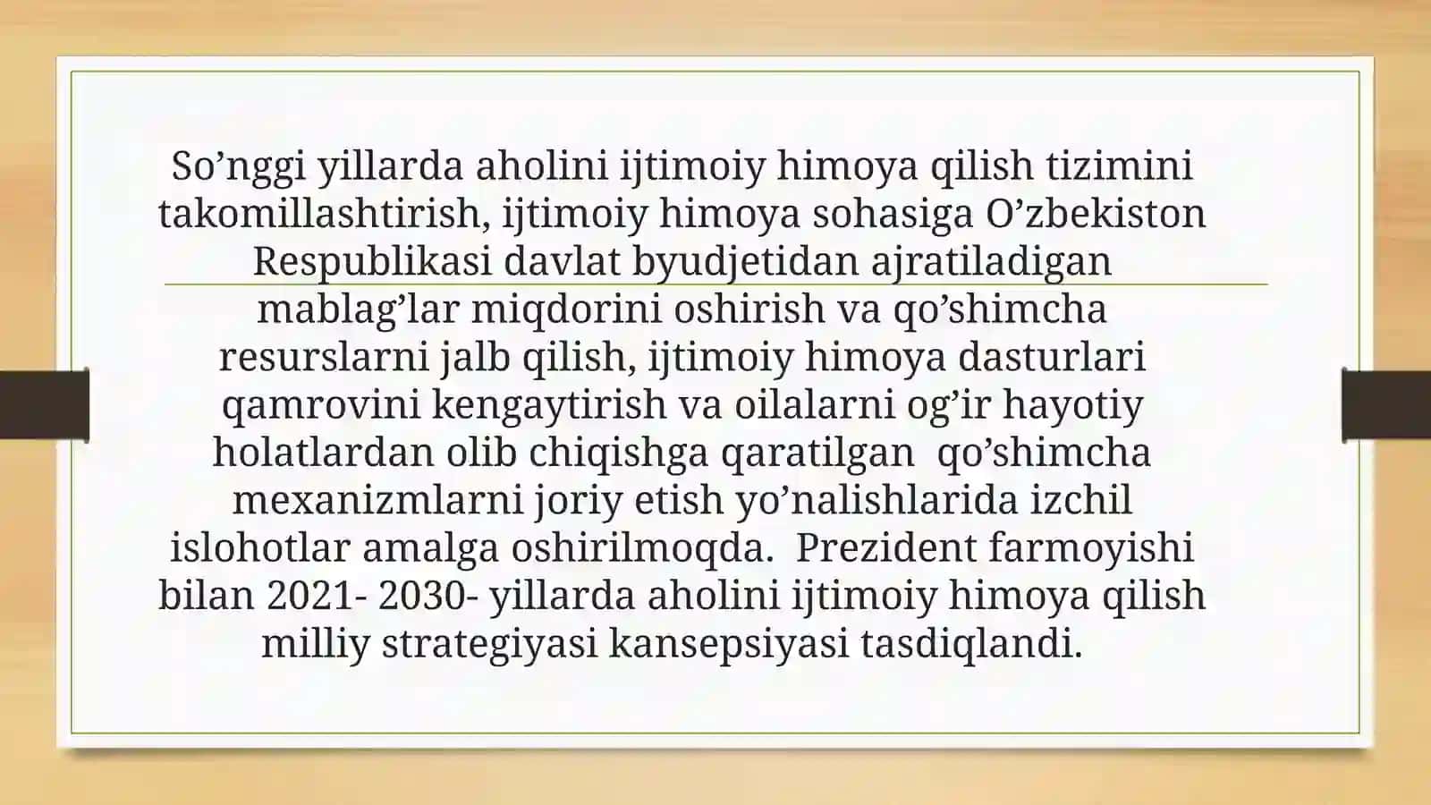 Aholini ijtimoiy himoya qilish tizimi tarkibi, tamoyillari va shakllari (2) 4