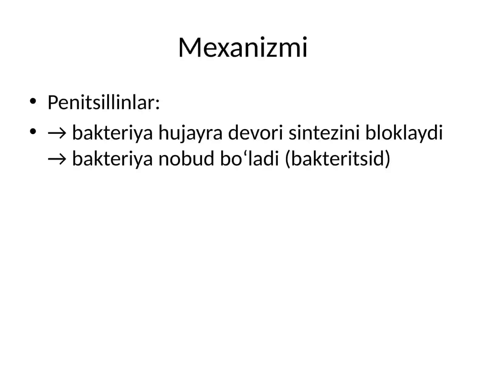 Zaxmga qarshi vositalar (Antisyphilitic drugs) 4