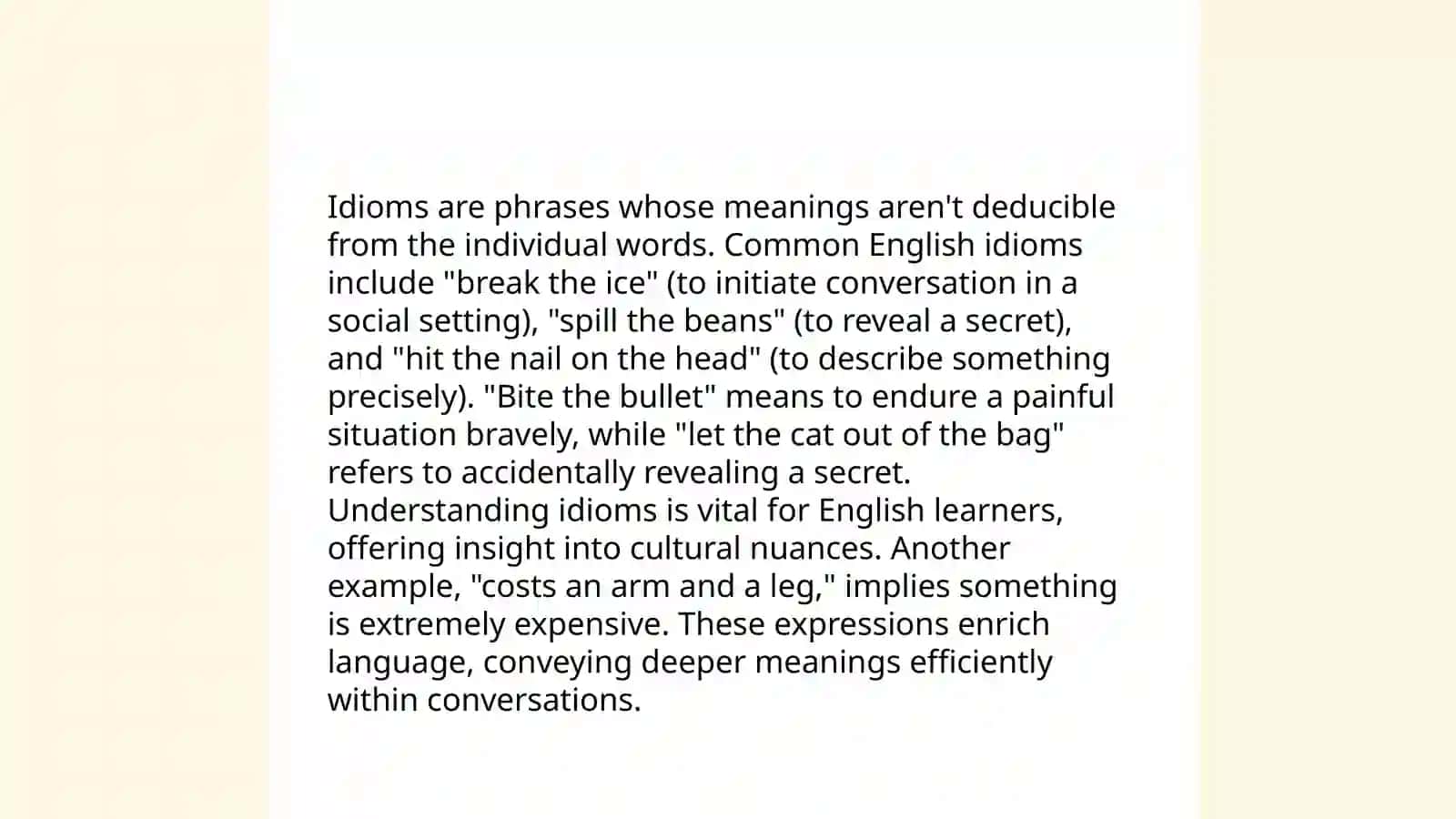 Idioms 4