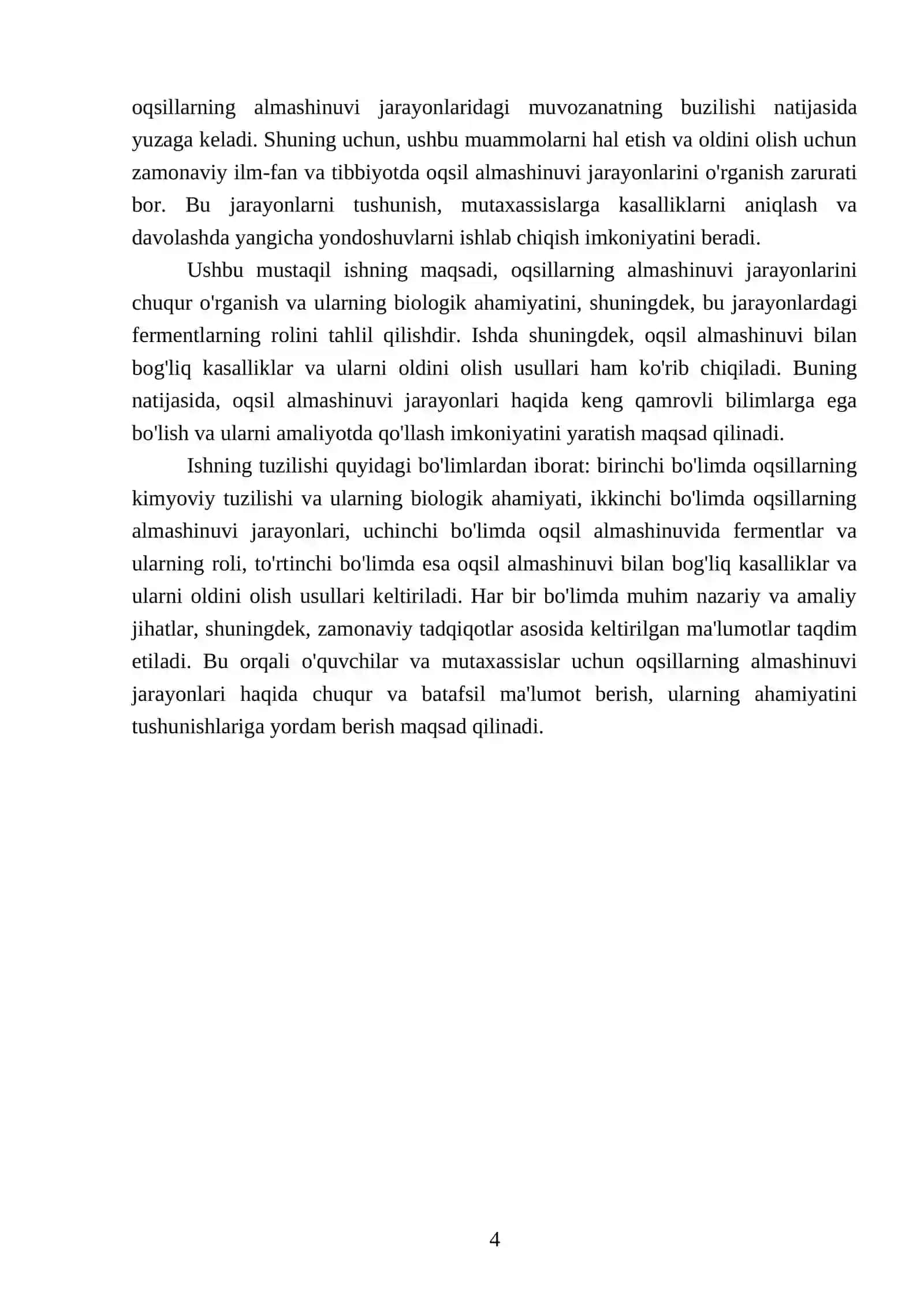 Oqsillarning almashinuvi 4