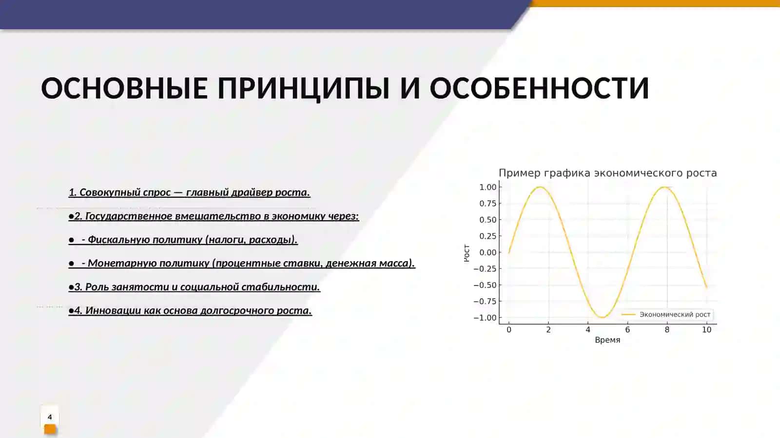 Особенности неокейнсианских моделей экономического роста 4