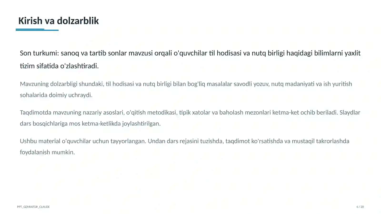 Son turkumi: sanoq va tartib sonlar (6-sinf) 4