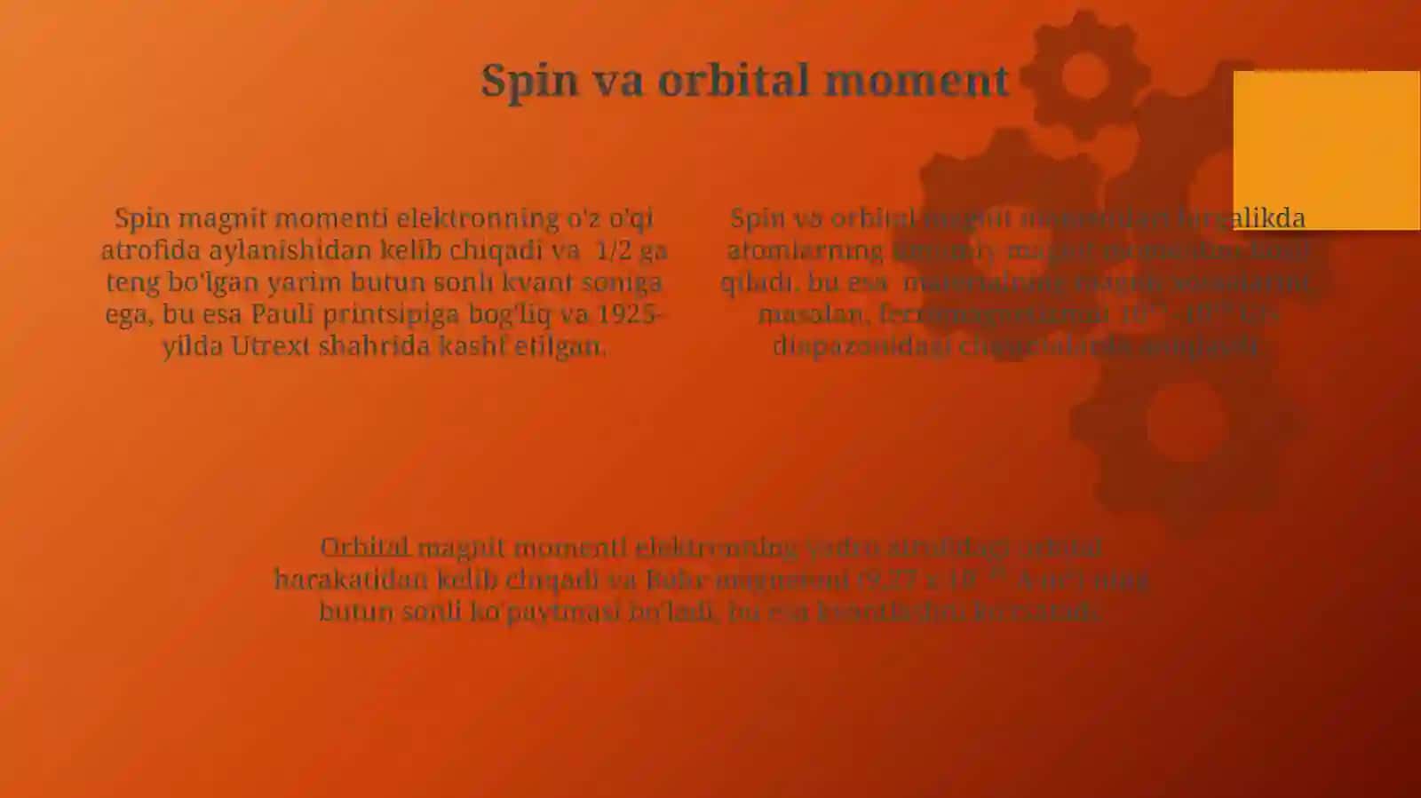 Atomdagi toklar.Magneton Moslik prinsipi.Materiyaning toʻlqin vakoʻrpuskulyarxossalari 4