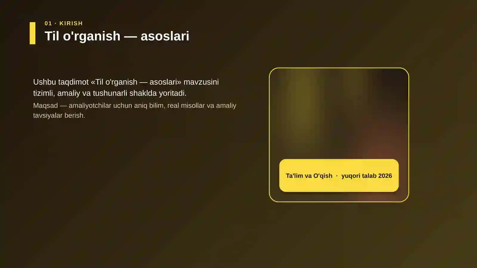 Til o'rganish — asoslari 4