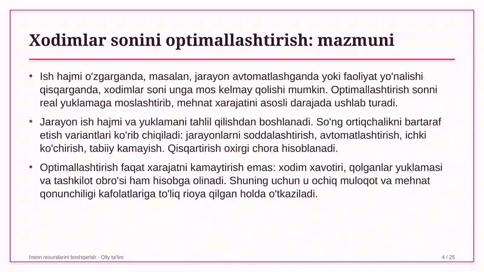 Sintetik yoqilg'i ishlab chiqarishda xodimlar sonini optimallashtirish 4