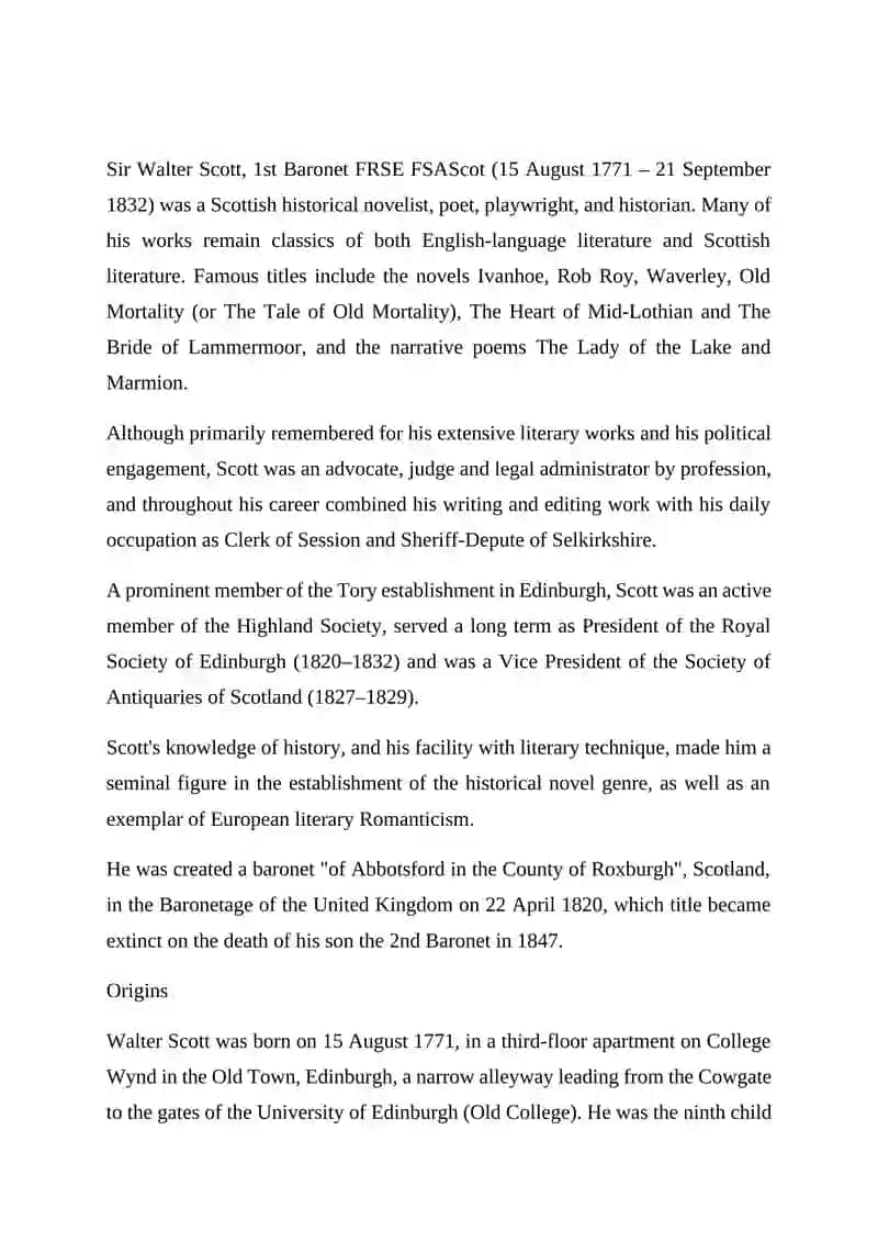 Course Work on "W. SCOTT IS COLLECTOR OF ENGLISH AND SCOTTISH FOLK" 4