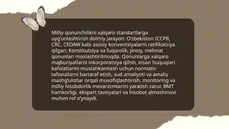 O‘zbekistonda inson huquqlari va erkinliklari kafolatining yaratilishi 4