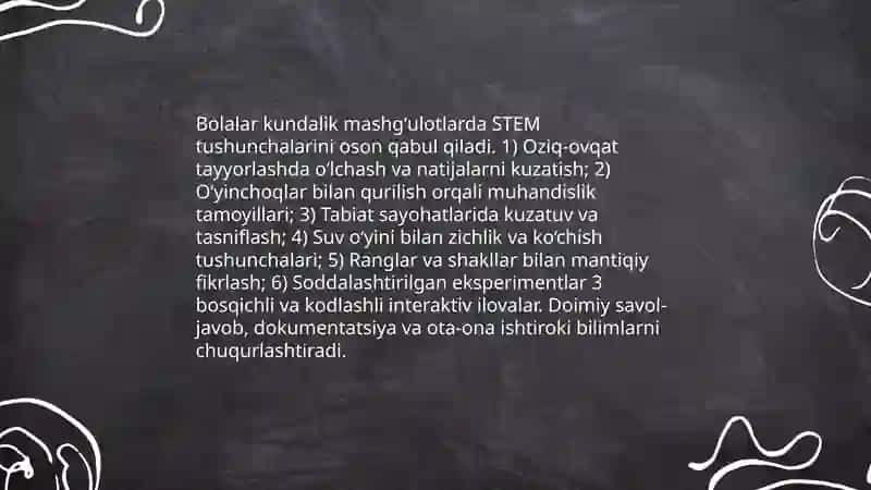 Maktabgacha yoshdagi bolalarni STEAM ga jalb etish usullari 4