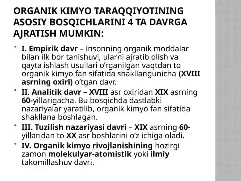 Organik Kimyo 4