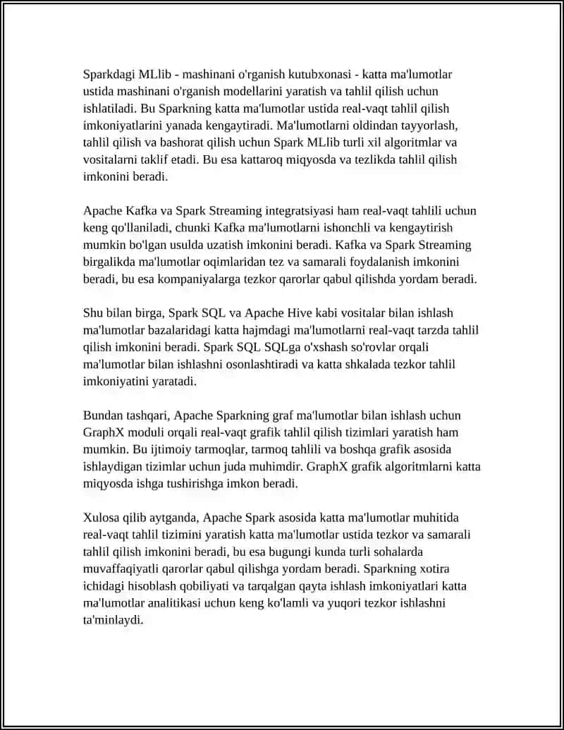 BIG DATA, BIG DATA ANALYTICS & DATA MINING BO’YICHA TEZIS YOZING 4