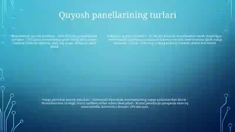 Quyosh Panel 4
