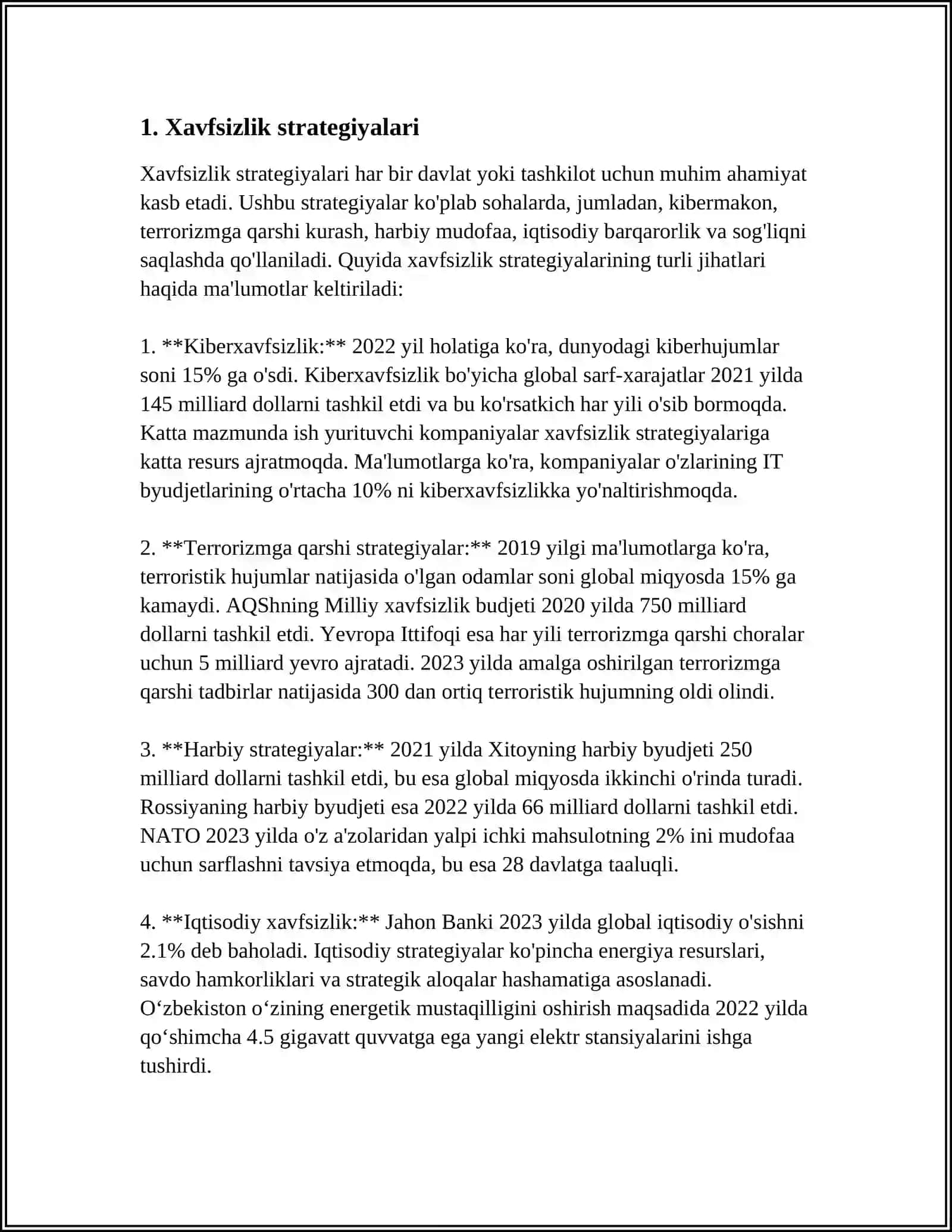 XAVFSIZLIK VA TASHQI SIYOSAT PRAGMATIK HAMKORLIKNING ASOSI 4