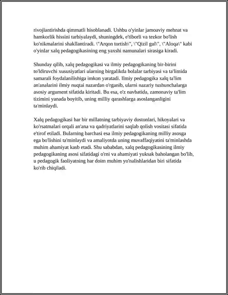 XALQ PEDAGOGIKASI ILMIY PEDAGOGIKANING ASOSI 4