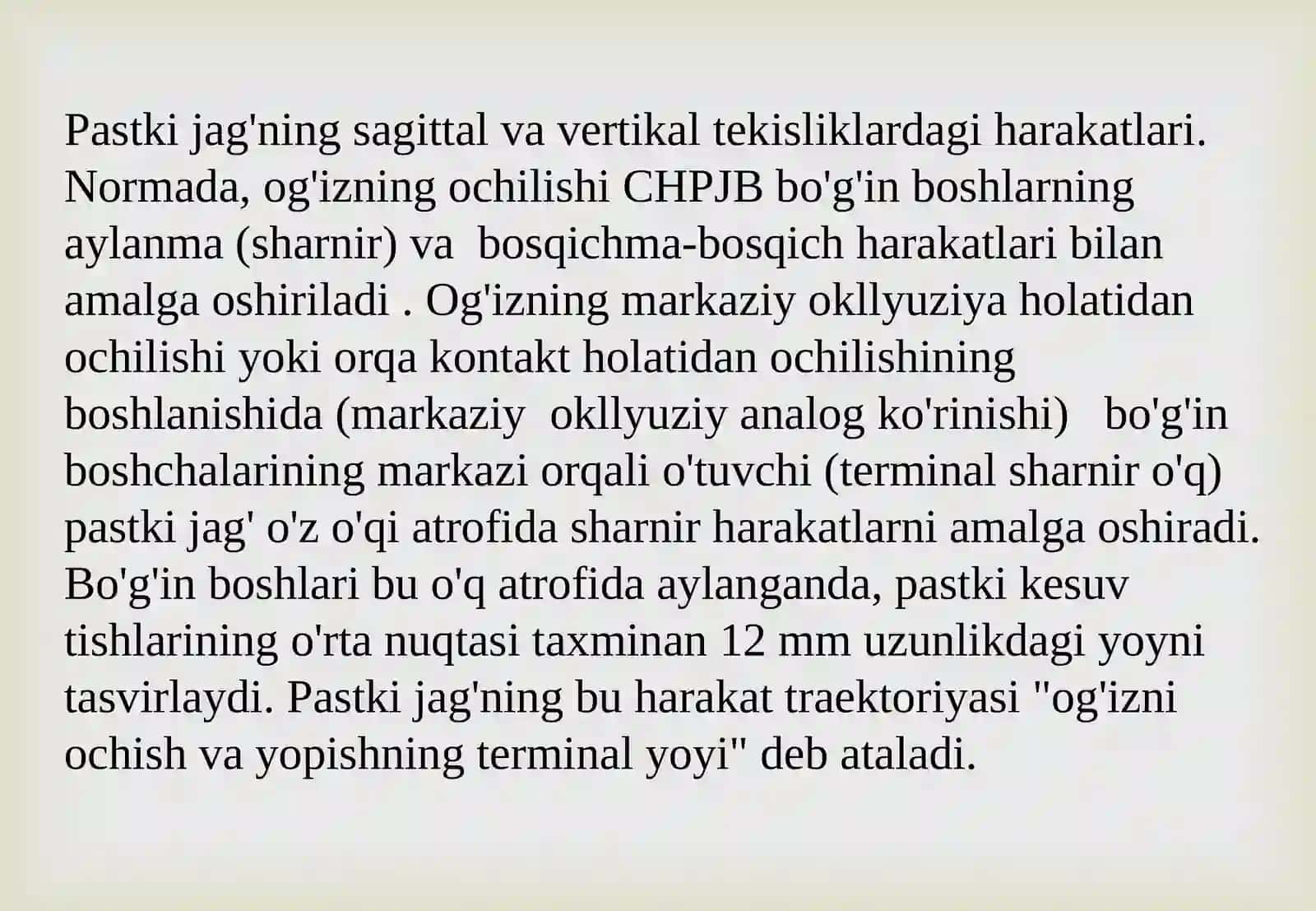Pastki jag’ harakatlari biomexanikasi. 4