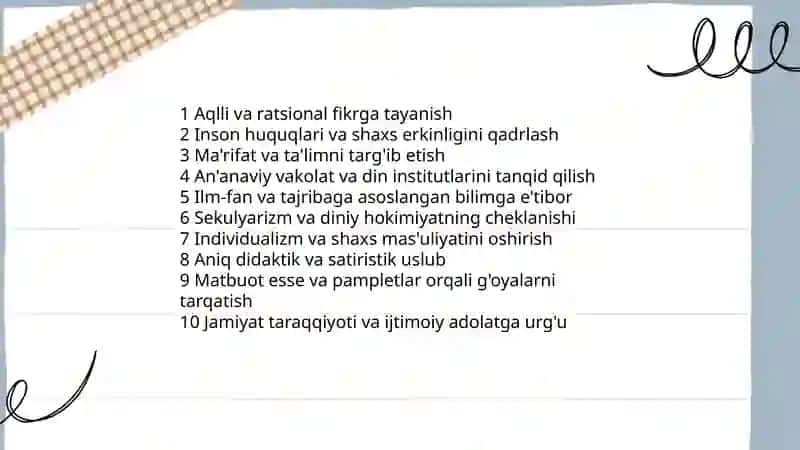 G’arb marifatchilik adabiyoti 4