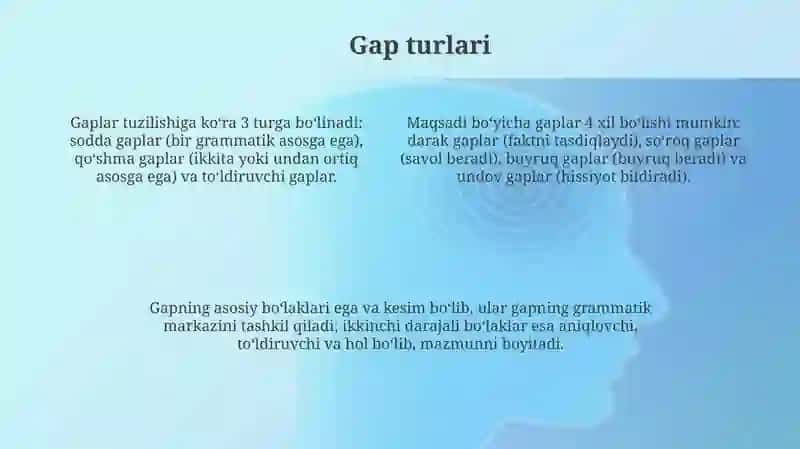 Esse va reja. Uning turlaei 4