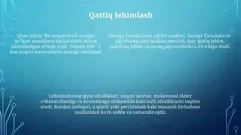Varaqa Tunukalarini Biriktirish Usullari 4