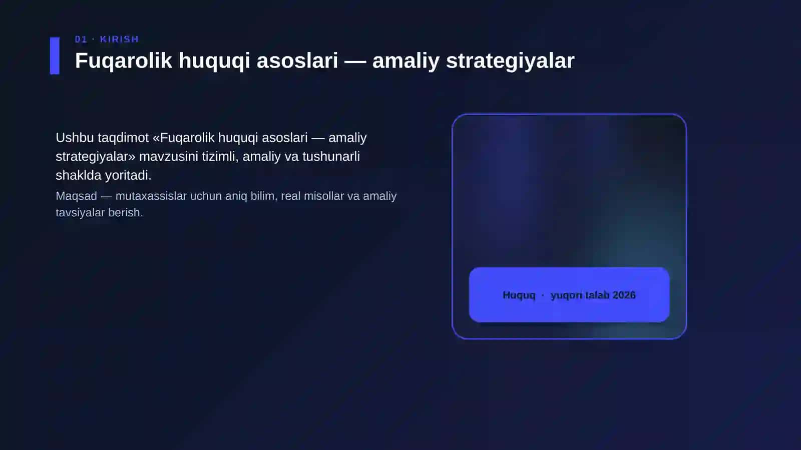 Fuqarolik huquqi asoslari — amaliy strategiyalar 4