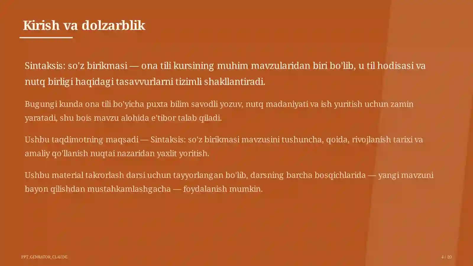 Sintaksis: so'z birikmasi (8-sinf) 4