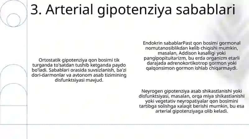 Arterial Gipotensiya Sabablari, Turlari Va Rivojlanish Mexanizmi 4