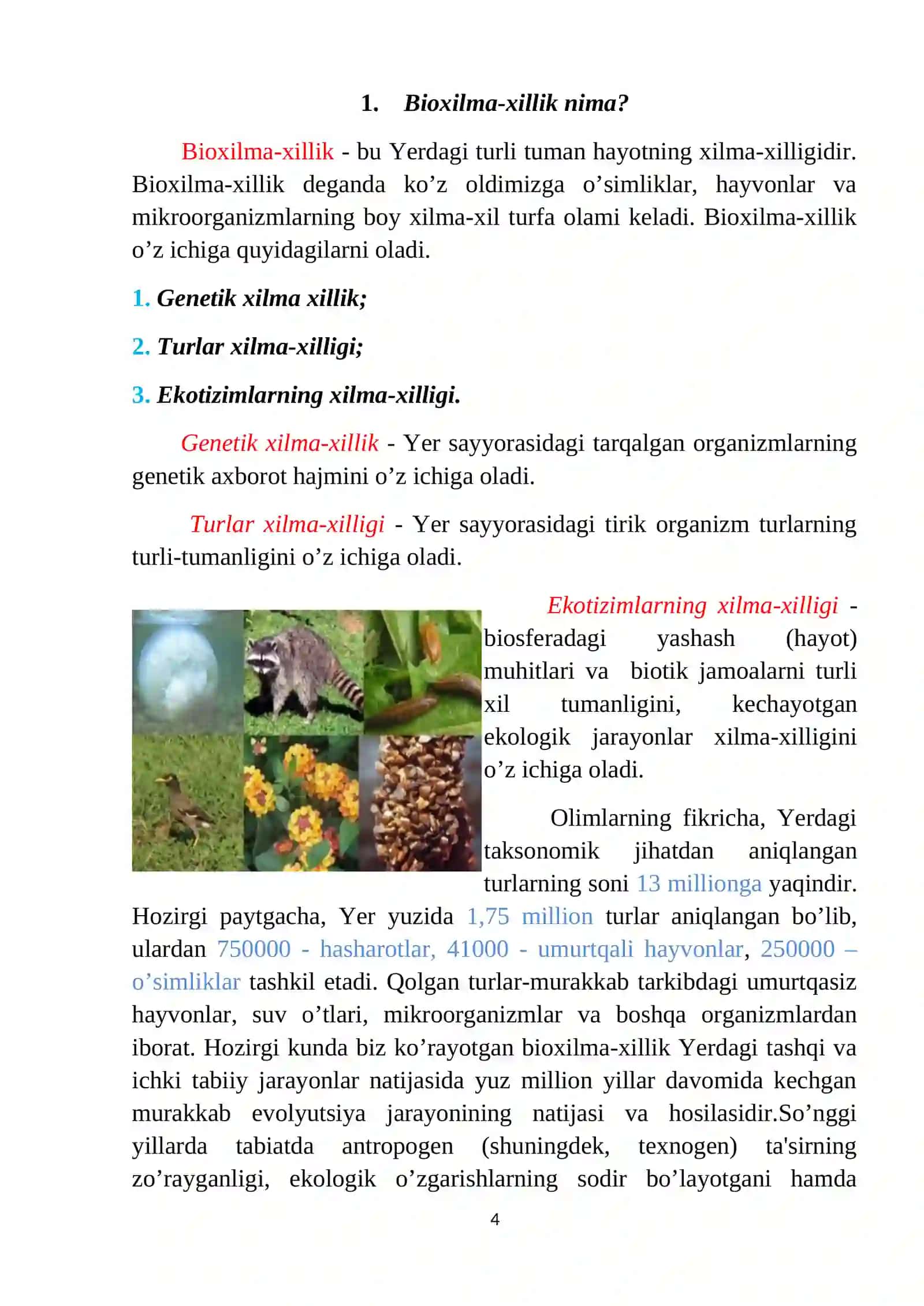 BIOXILMA XILLIKNI SAQLASH BO'YICHA MILLIY STRATYEGIYASI 4
