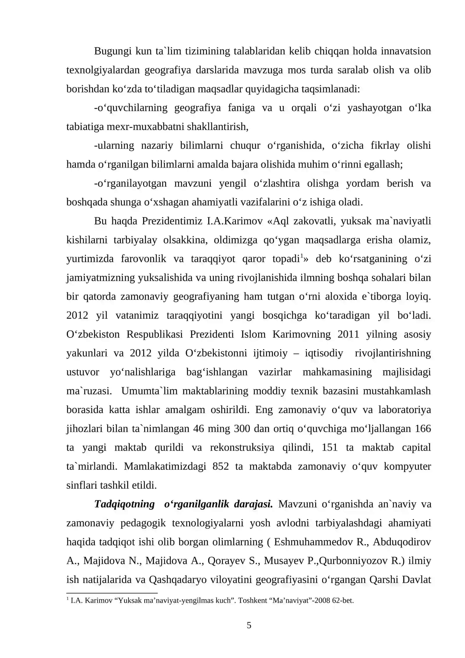 Daryolar mavzusini ta`lim texnologiyalari asosida o‘qitishga doir 4