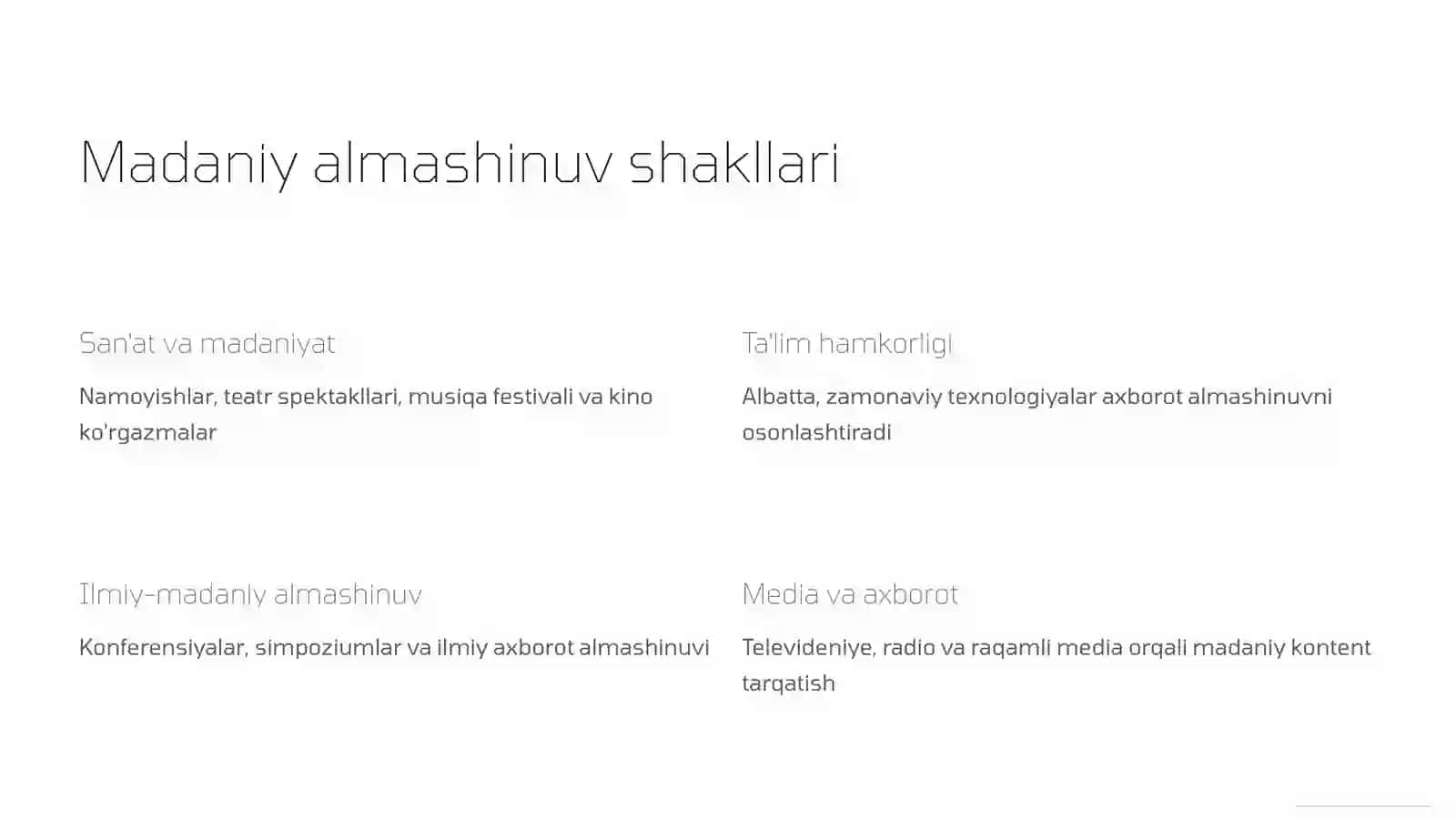 Xalqaro madaniy aloqalarni o'rganishning nazariy va konseptual asoslari 4