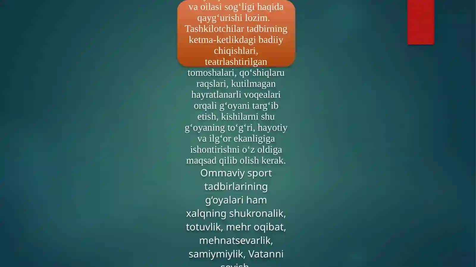 G‘oyanima? Bayramlar, sport tadbirlari g‘oyasi 4