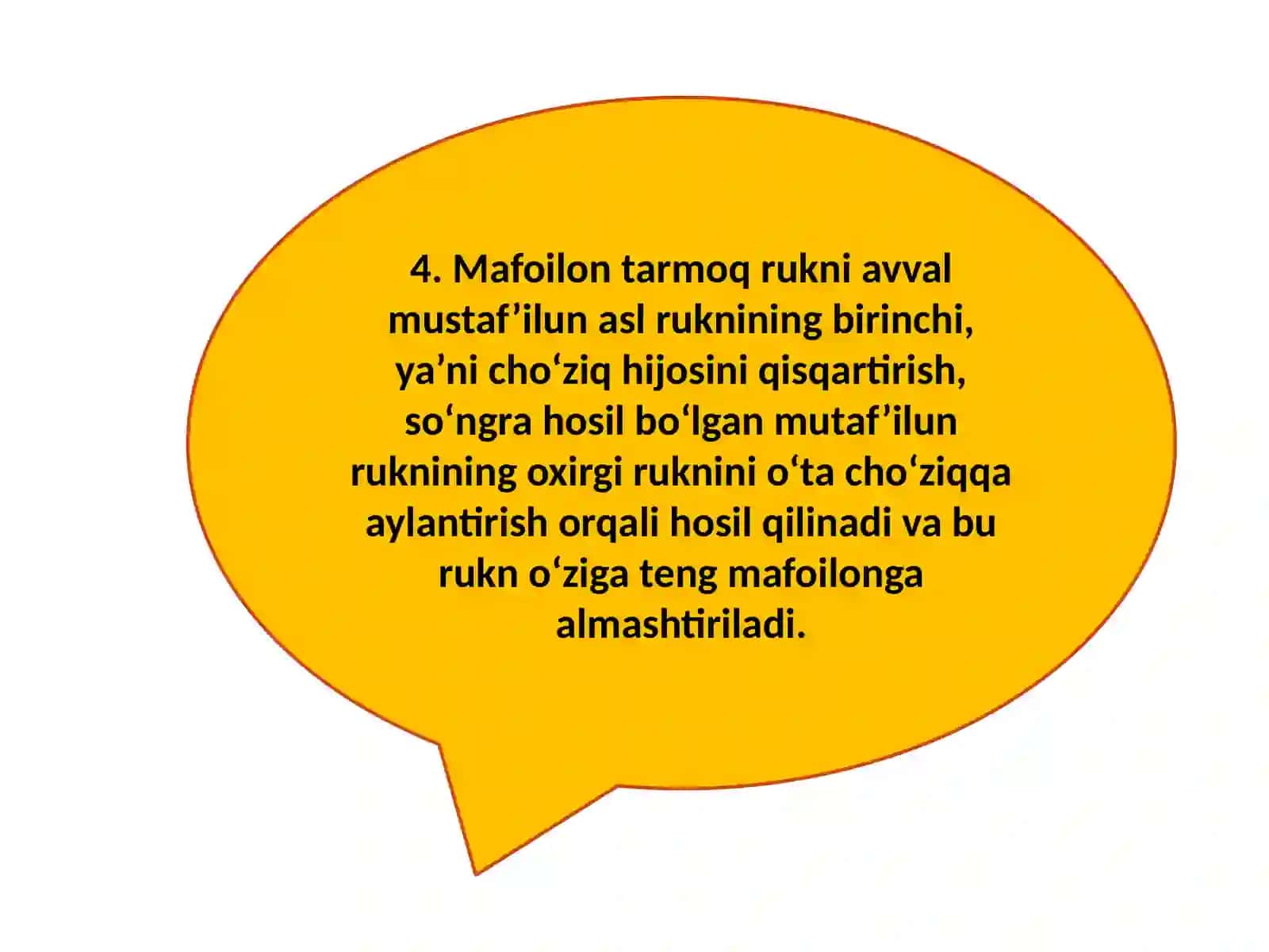 Rajaz va mutaqorib bahri vaznlari 4