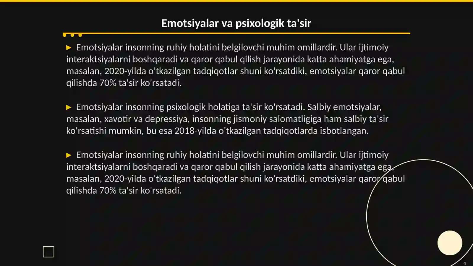 Xarakter va emotsiyalar ahamiyati 4