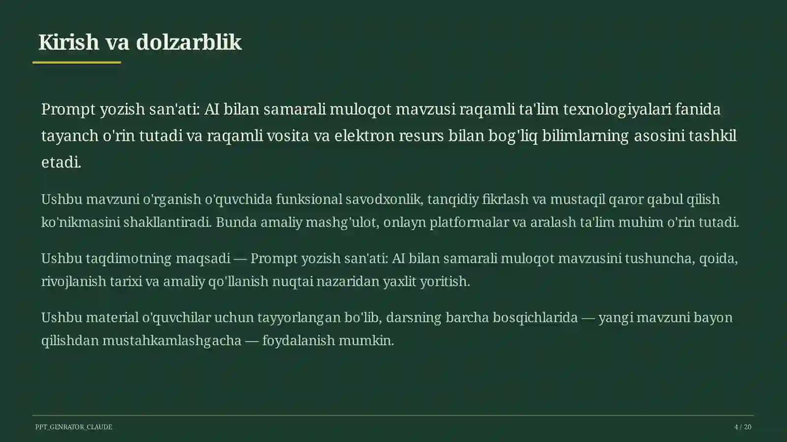 Prompt yozish san'ati: AI bilan samarali muloqot 4