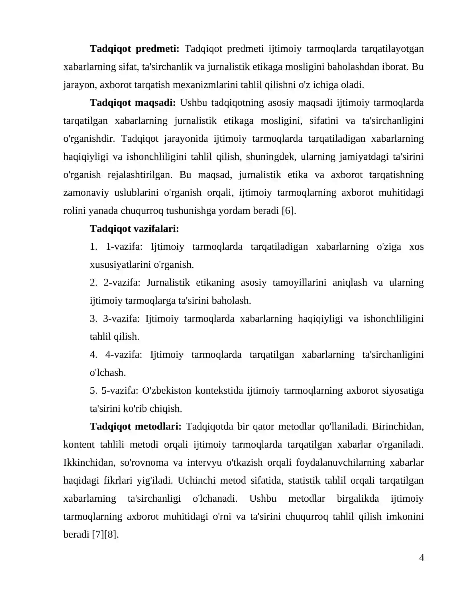 JURNALISTIKA VA O‘ZBEK FILOLOGIYASI FAKULTETI TALABASI - MEDIALINGVISTIKA VA ADABIYOT 4
