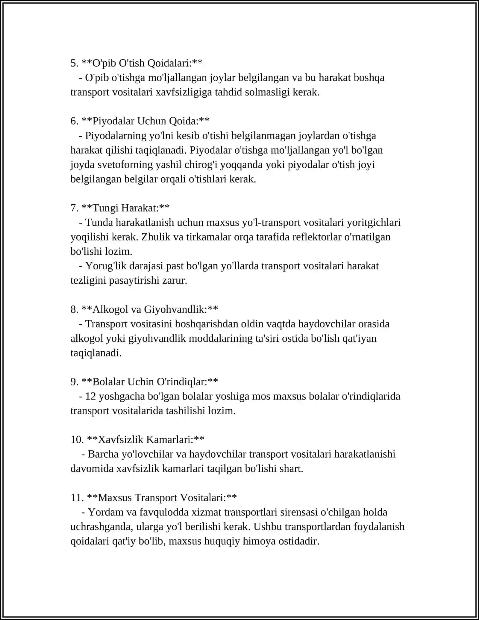 MUSTAQIL ISH Mavzu: YOLOVCHILARNI TASHISH SHARTNOMALARI 4