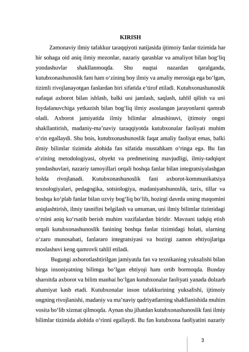 ILMIY BILIMLAR TIZIMIDA KUTUBXONASHUNOSLIK MAQOMINING UMUMIY TASNIFI 4