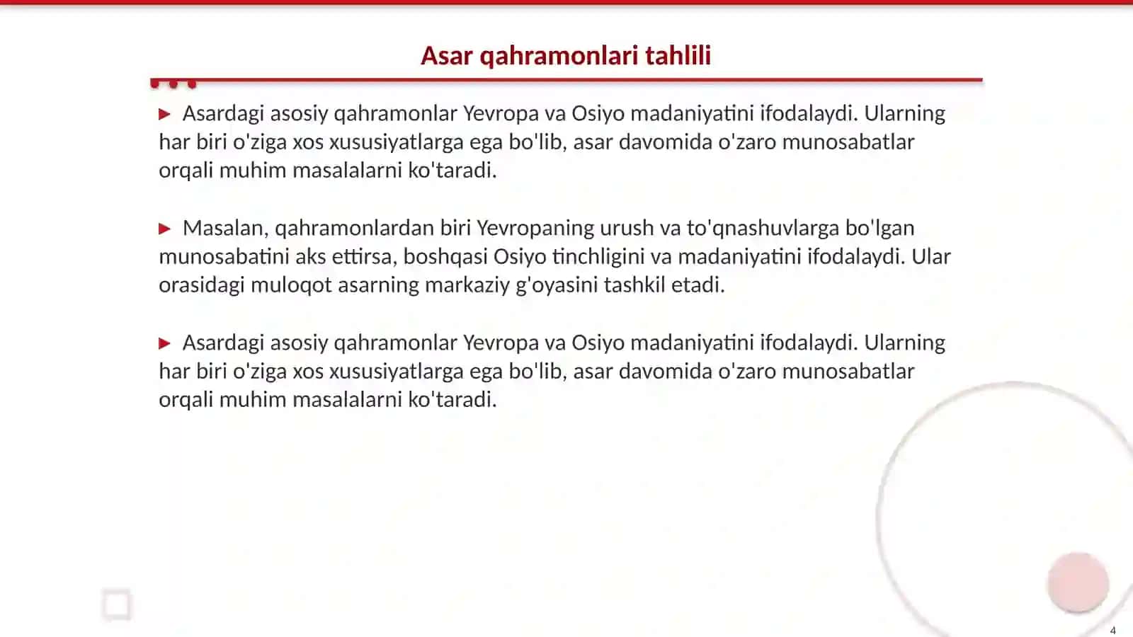 Osiyo Shpengle"Yevropa quyoshining soʻnishi" 4