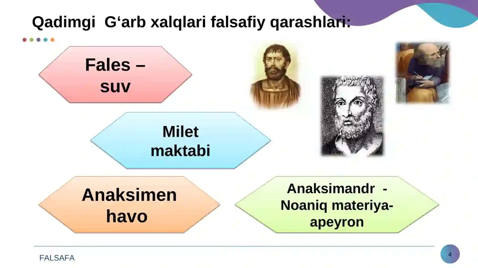 Falsafiy  tafakkur  taraqqiyot      bosqichlari  G‘arb  falsafasi 4