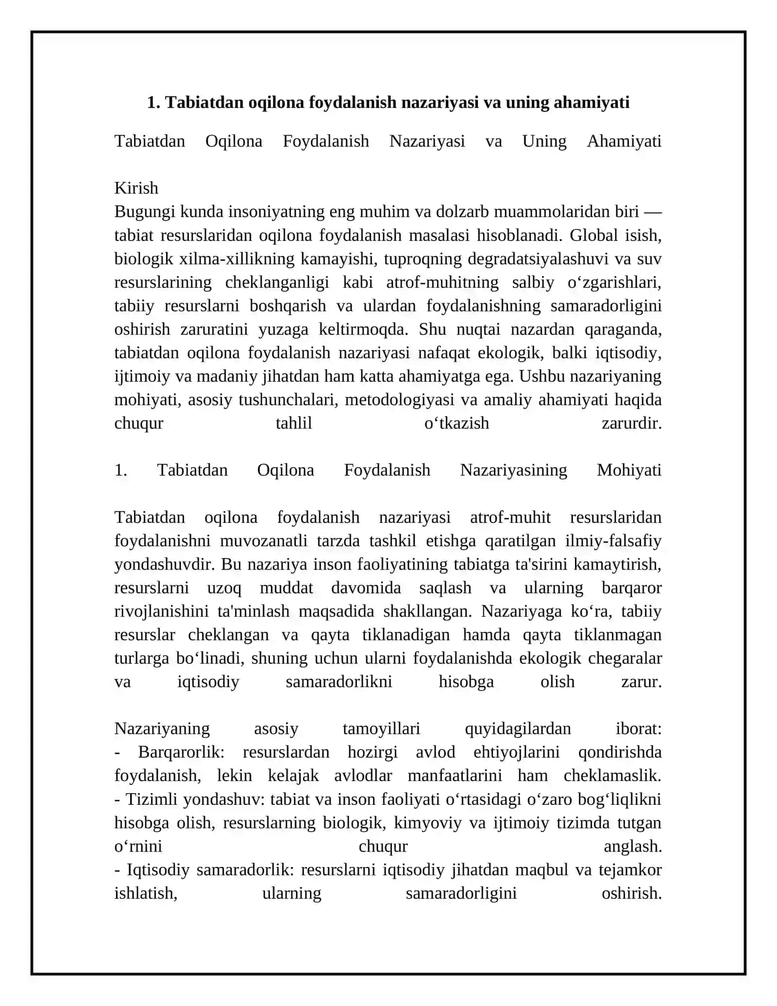 Tabiatdan oqilona foydalanishning davlat boshqaruvi 4