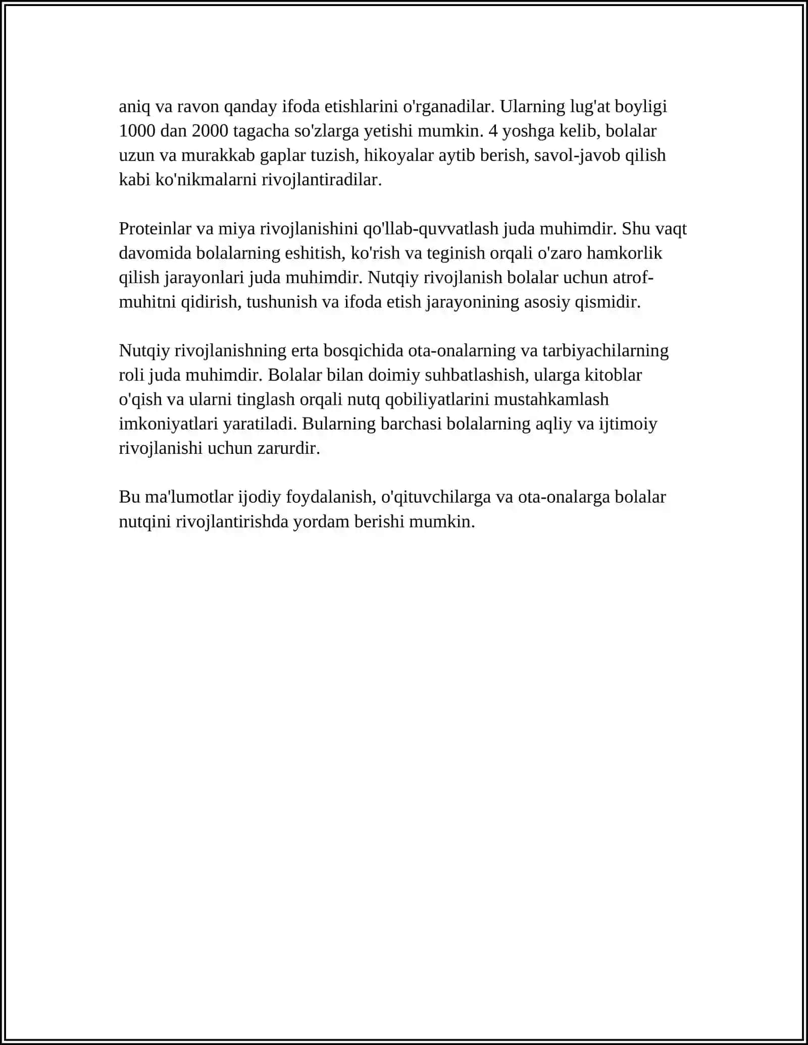 MAKTABGACHA YOSHDAGI NUTQIDA KAMCHILIGI BOʻLGAN BOLALARNING FAOLIYAT XUSUSIYATLARI 4