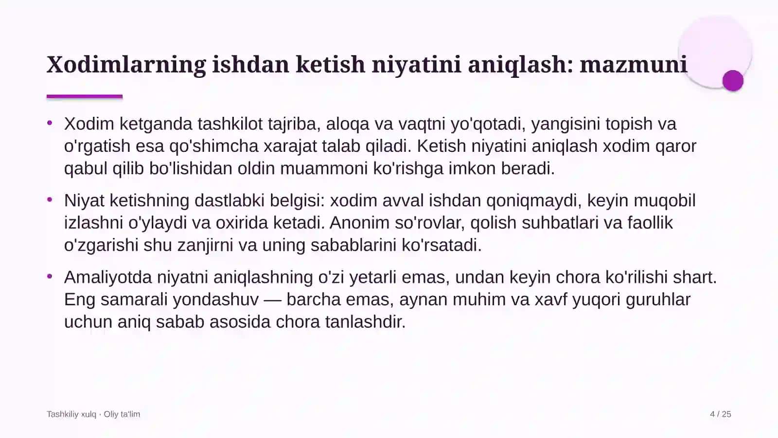 Xususiy maktablarda xodimlarning ishdan ketish niyatini aniqlash 4