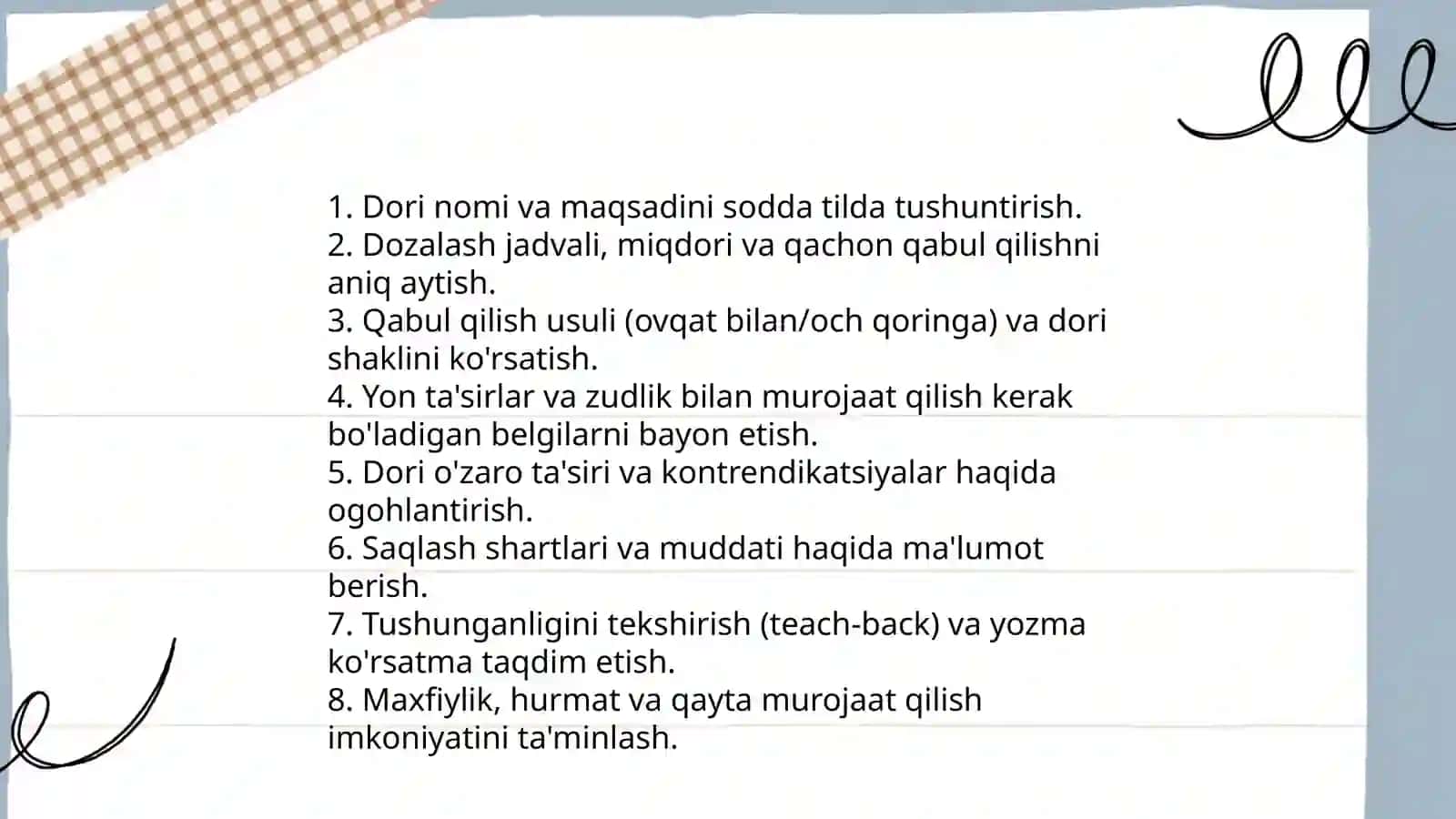 Dorixona faoliyatida farmasevtning etik vazifalari 4
