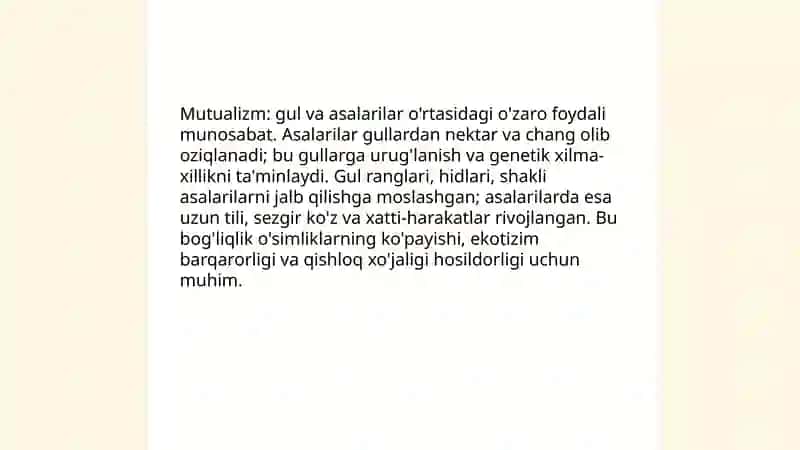 O'simliklarni asalarilar yordamida changlatishi 4