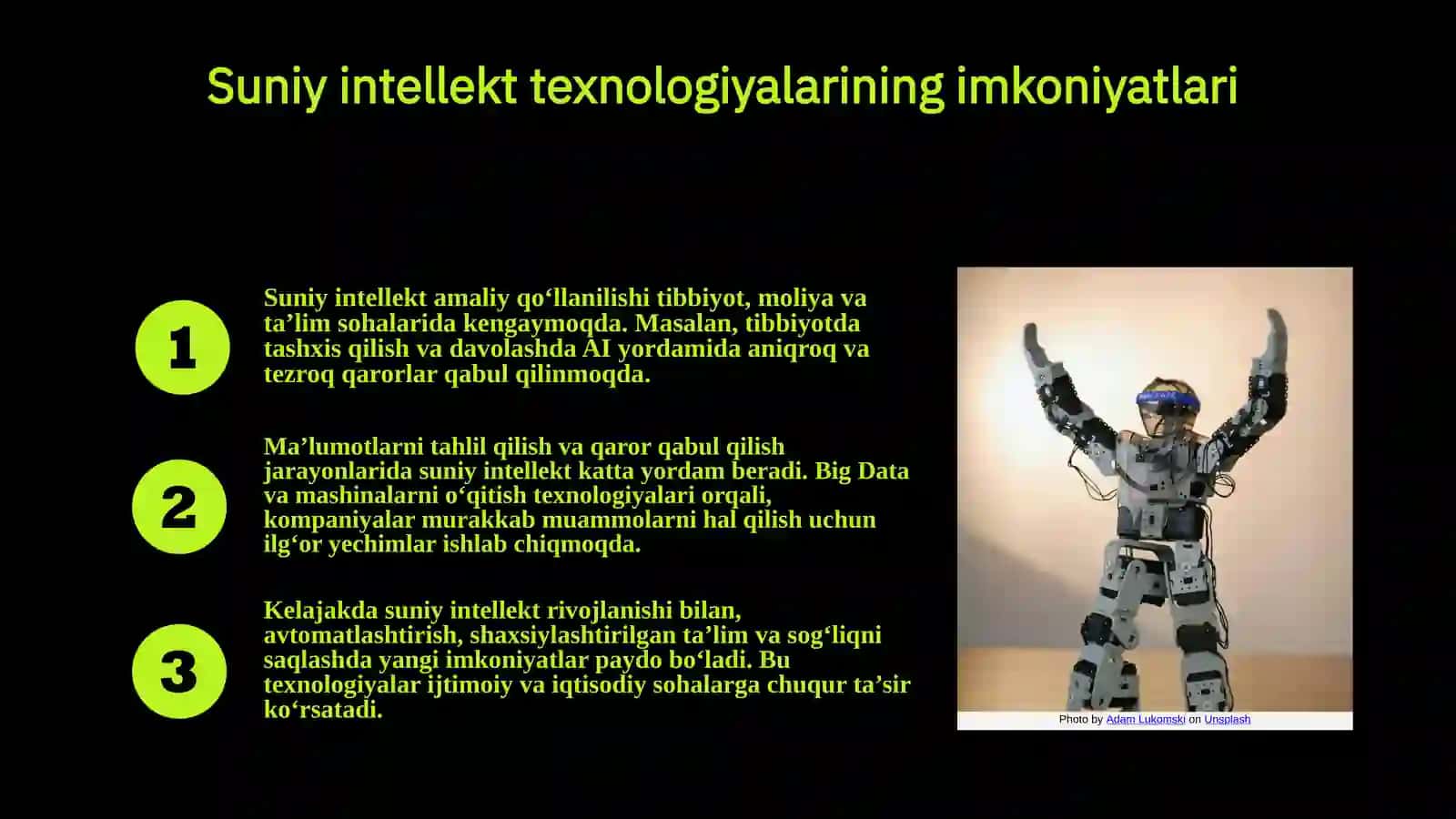 Suniy intellekt texnologiyalari va kompyuter yordamida oʻqitish 4