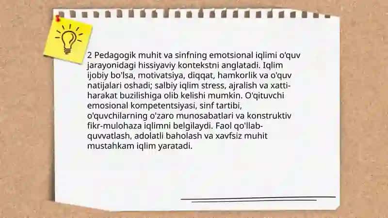 Emotsiyaning pedagogik jarayondagi roli 4
