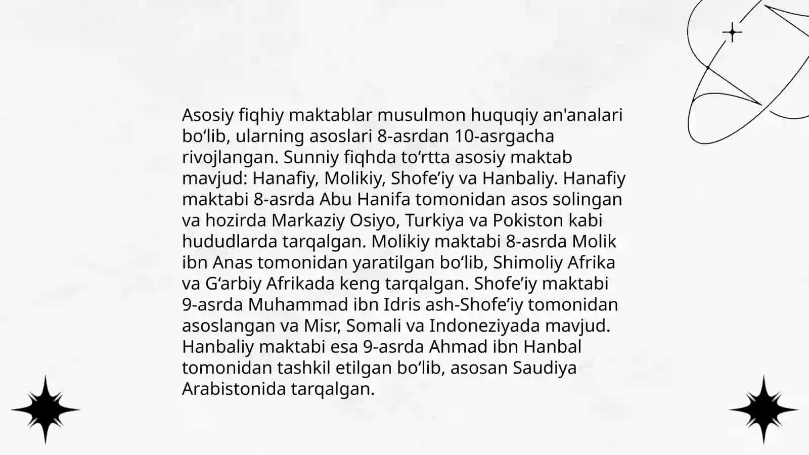 Islomda fiqhiy yunalishllar 4