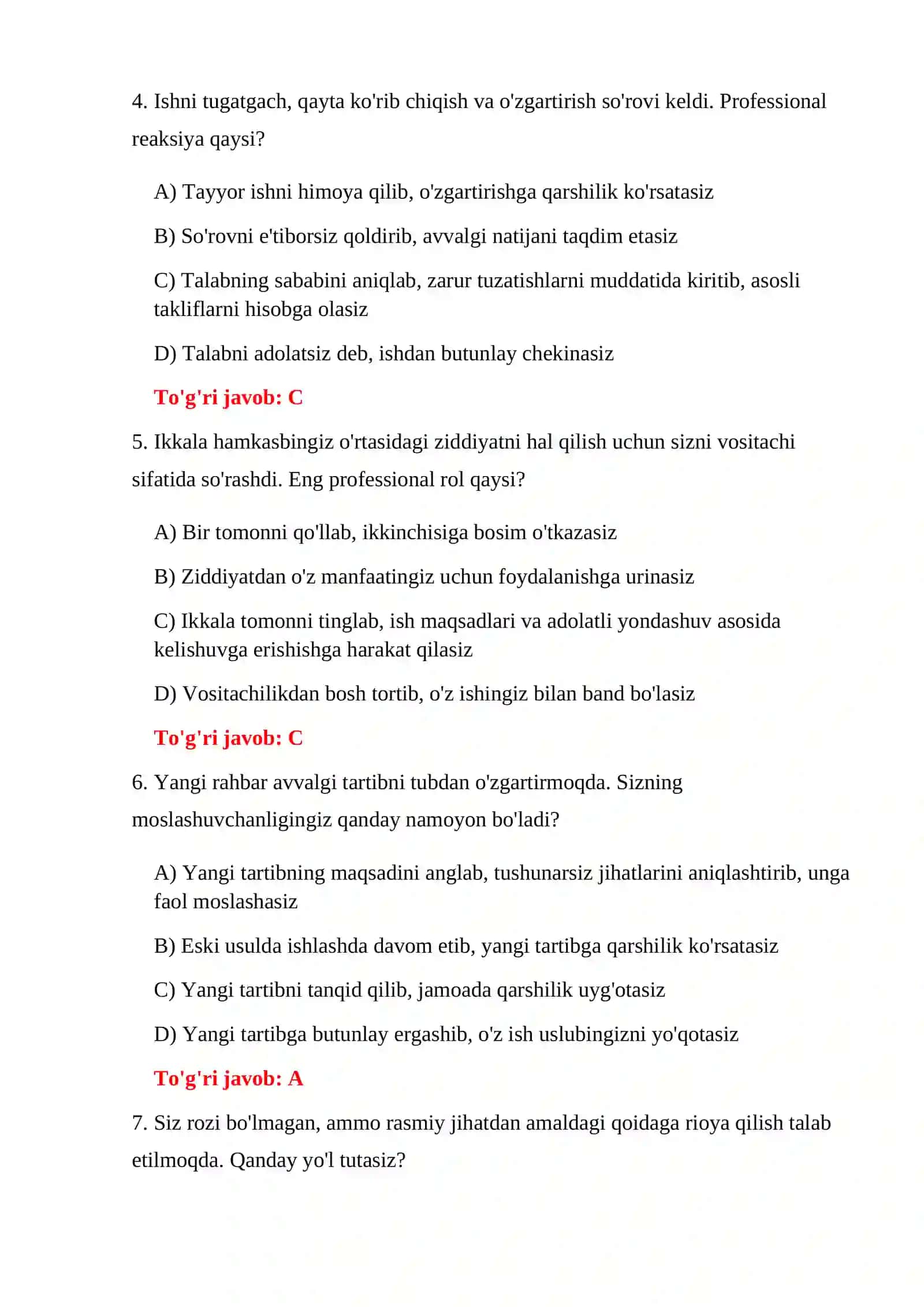BOJXONA PSIXOLOGIK TESTLARI 4