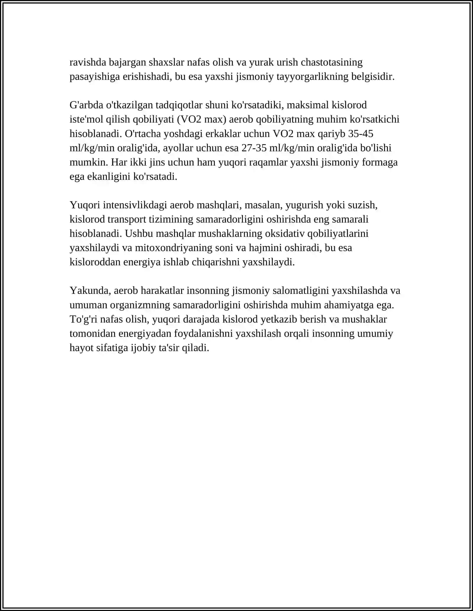 ANEROB VA AEROB HARAKATLAR VA ULARNING MUSHAKGA TASIRI 4